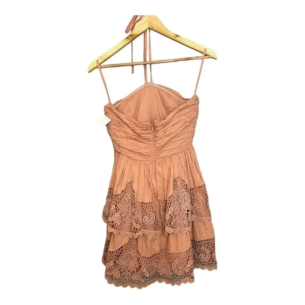 New! ULLA JOHNSON Savannah Mini Dress Azalea - Picture 6 of 11